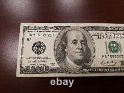 Série 2006 Bill Note De Cent Dollars Us 100 $ New York Hb 70522025 F