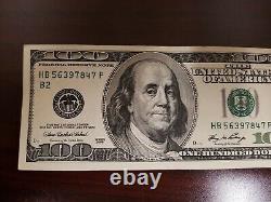 Série 2006 Billet de 100 dollars américains $100 New York HB 56397847 P