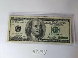 Série 2006 Billet de 100 dollars américains Note 100 $ Chicago HG 63746369 B