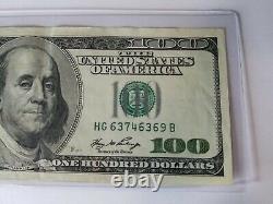 Série 2006 Billet de 100 dollars américains Note 100 $ Chicago HG 63746369 B