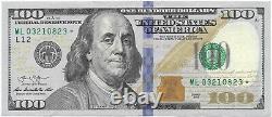 Série 2013 Billet de 100 dollars américains Note étoile $100 SF FRB ML 03210823