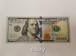 Série 2017a Us One Cent Dollar Bill Star Note 100 $ Atlanta Pf 14244151 (au)