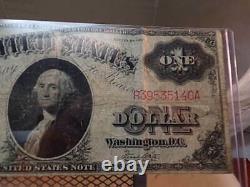 Série De 1917 Un Dollar $1 Sceau Rouge U. S. Grande Taille Note Légale White/speelman
