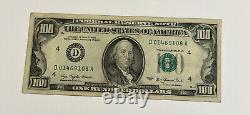 Série de billets de 100 dollars américains de 1977 $100 Cleveland D 01469108 A