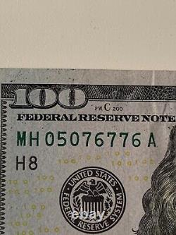 Transfert D'encre Humide $100 Bill Error Note Series 2013 Cent Dollars De Devise