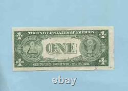 Un Dollar Bill 1935 E Grande Erreur Maj Demi Coupe Imprimer Pas De Nombres D'encre Bleue Rare