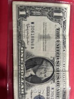 Un Dollar Bill Silver Certificate Blue Seal Series 1957b