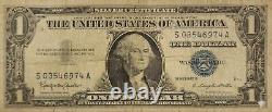 Un Dollar Bill Silver Certificate Blue Seal Series 1957b Baisse De Prix