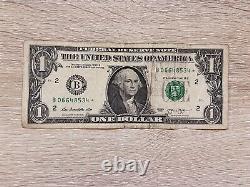 Un Dollar Bill Star Note 2013 B06648534 Duplicate Numéro De Série Erreur