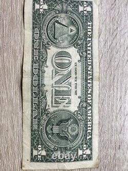 Un Dollar Bill Star Note 2013 Duplicate Numéro De Série Erreur