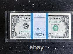 Vtg 1969 One 1 Hundred 1 Dollar Bills Lucite Paperweight Unboxed Rare Deco Vtg