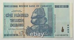 Z$ 100 Trillion Zimbabwe Dollars 1 X Un Tillion Hundred Bill Unc Zim Banquenote